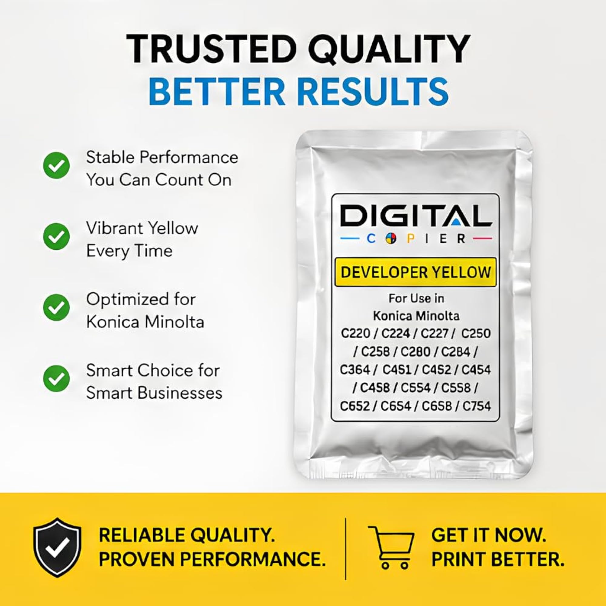 Compatible for Konica Minolta Bizhub Yellow Developer Powder